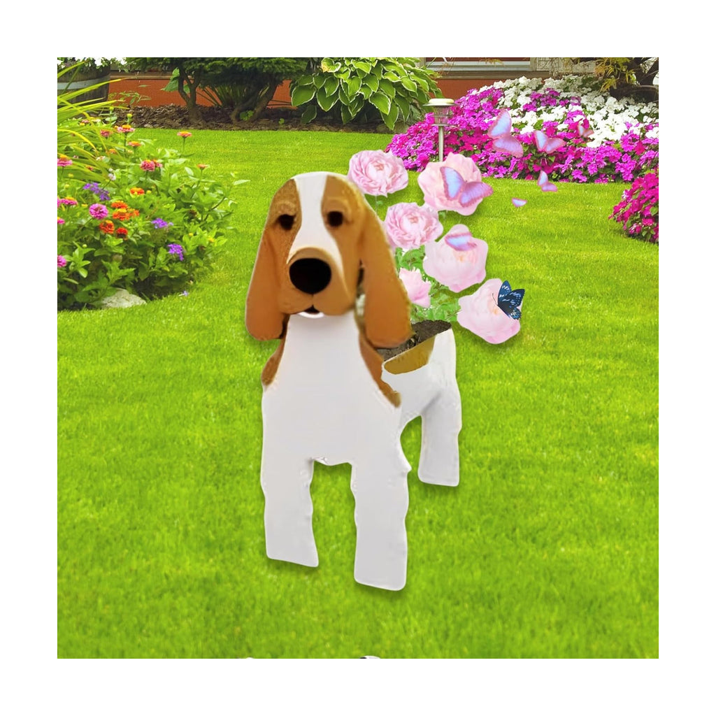 Cocker Spaniel Dog Planter Pots, Animal Shaped Flower Pot | Cute Plant Gift for Women and Pet Lovers, Indoor Outdoor