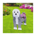 Baba Collie Dog Planter Pots, Animal Shaped Flower Pot | Cute Plant Gift for Women and Pet Lovers, Indoor Outdoor