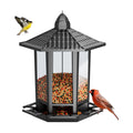 Birdream Hanging Bird Feeders, Retro Pagoda Design Fun Installation Squirrel Proof Bird Feeders, Attracting Wild Birds Chickadees Goldfinches Cardinals Finches and Sparrows - Black