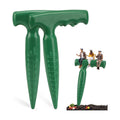 Seed Planter Tool, T-Handle Seed Dibber, Green, 2 Pack
