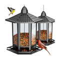 Birdream 2 Pack Bird Feeders for Outdoor Hanging, Retro Pagoda Design Fun Installation Bird Feeder, Attracting Wild Birds Chickadees Goldfinches Cardinals Finches and Sparrows