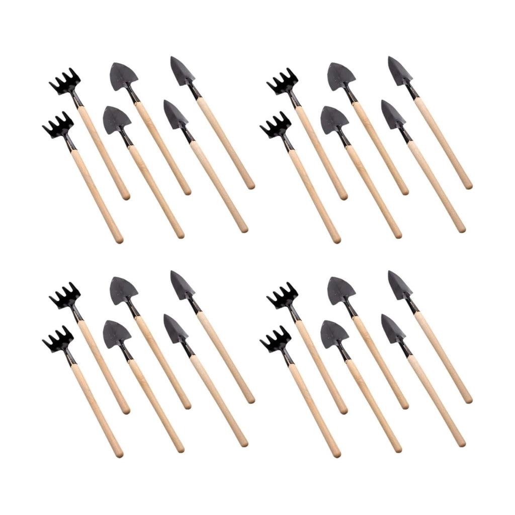 GANAZONO 8 Sets Mini Gardening Tools Portable Garden Hand Tools Set Miniature Gardening Rake Trowel and Shovel for