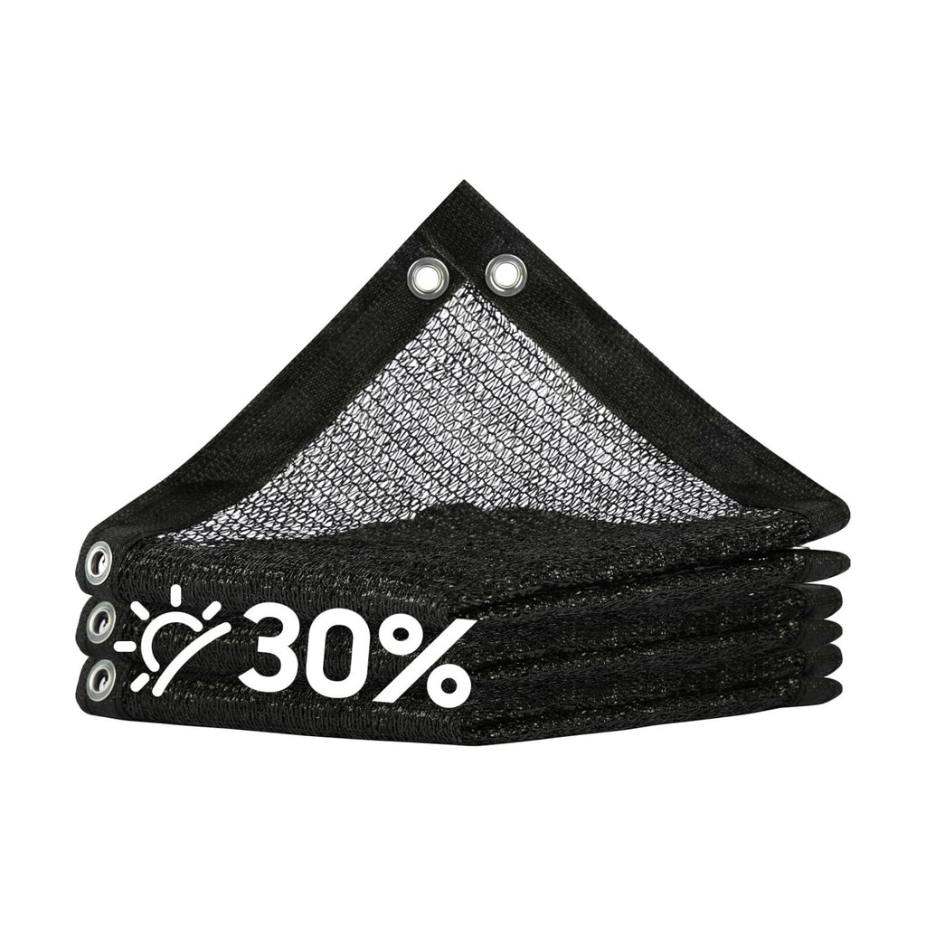 30% Shade Cloth for Plant, Black 8FT x 16FT Outdoor Shade Tarp, Shade Cover with Upgrade Grommets and Zip Ties, Netting