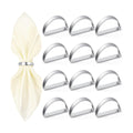APTWOW Silver Napkin Rings Set of 12, Thanksgiving Christmas Table Decor