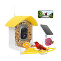 Fazoxo Bird Feeder with Camera,Birds House Camera,Solar Powered,Yellow