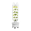 GX Hydroponic Tower | Vertical Planter Tower | Hydroponics Growing System Kit | Food Grade with 24 Net Pots (with LED