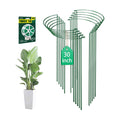10 Pack 30 Inch Plant Support Stakes, Heavy-Duty Half Round Peony Support Ring Cage, Metal Garden Plant Stakes for