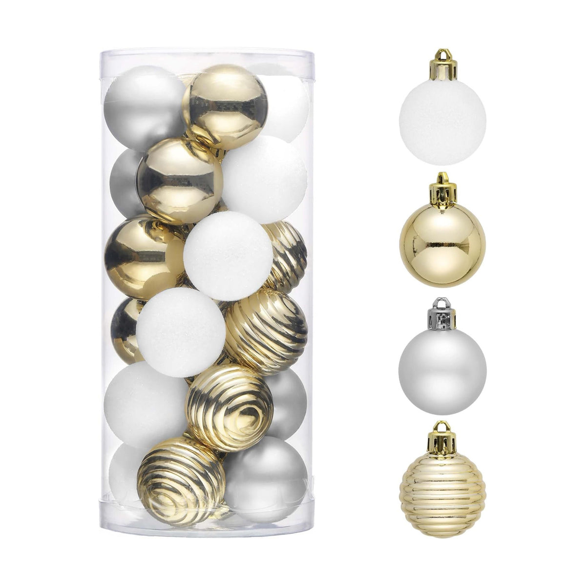 Valery Madelyn Small Christmas Tree Decorations Ball Ornaments 24ct 1.57"