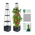 MQUPIN 2 Pack Tomato Planter with Trellis, 57" Self-Watering Raised Garden Bed Planter Box for Climbing Plants Vine