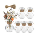 Bokon 5.7" Plastic Small Bud Vases Bulk for Centerpieces, 6 Pcs