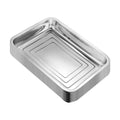 RooTrimmer 10 Pack Stainless Metal Trays, Stainless Steel Seed Starter Carry Tray for Nursery Seedling Pots Water