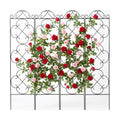 4 Pack 48" x 12.5" Metal Trellis for Potted Plants and Planters | Garden Trellis for Climbing Plants,Rust-Resistant