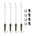 4 Pack 29" Adjustable Sprayer Wand, Shut Off Valve | Brass Barb Fits 3/8 in Hose, Stainless Steel Tube, Lockable