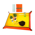 Emycool 39.5" x 31.5" Large Repotting Mat for Indoor Plants Transplanting and Potting Soil Mess Control, Waterproof Portable Succulent Plant Repotting Tray Gardening Gifts for Women, Orange