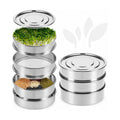 Stainless Steel 4-Tier Seed Sprouting Kit, 6'' Diameter, Indoor Gardening Planter for Microgreens Broccoli Sprouts