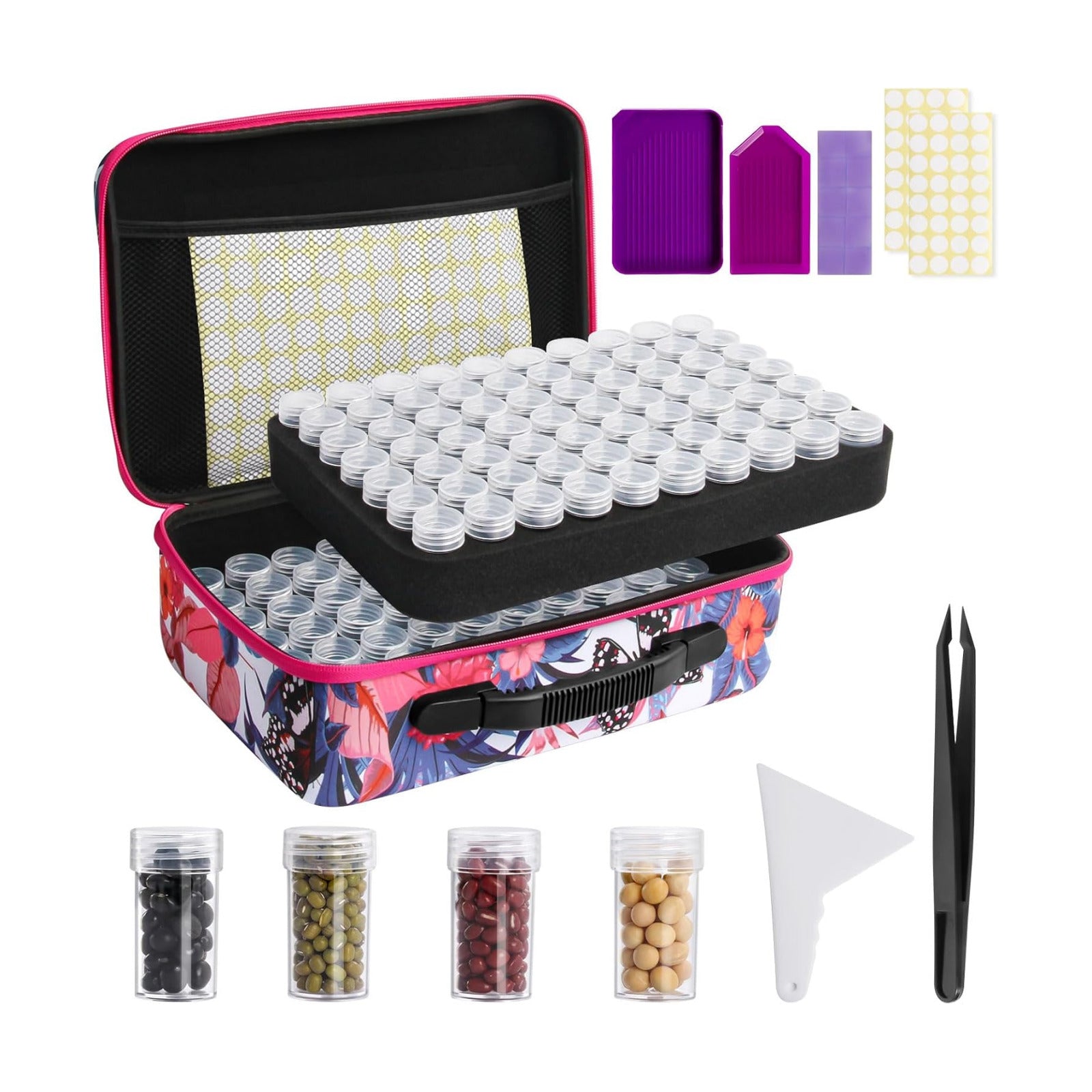 Seed Storage Organizer 140 Slots Seed Organizer Storage Box, Portable Seed Packet Organizer Box with Zipper Bag