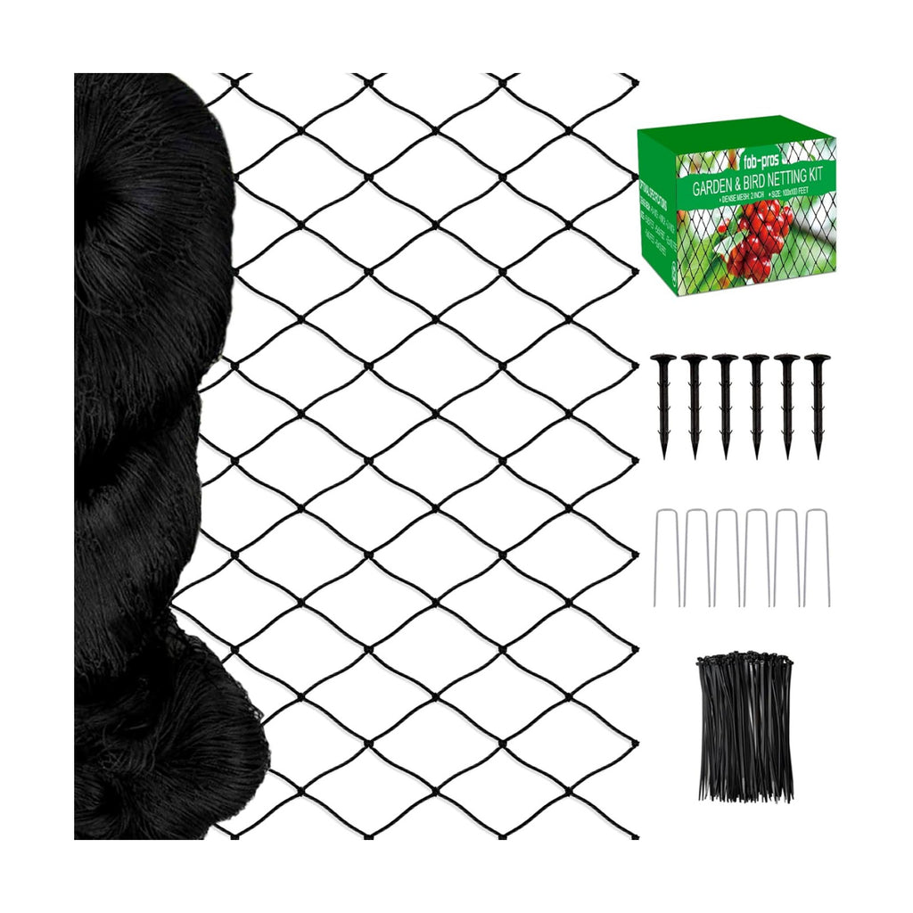 Bird Netting 25'x100' Heavy Duty Nylon Net with 2" Mesh, Garden Netting | Poultry Netting for Chicken Coop Roof, Aviary