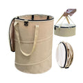 Pop up Camping Trash can with lid,Collapsible 24 Gallons Trash can with Sorting Clips,Garden Garbage Bag with Lid,Lawn