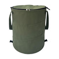 Pop up Camping Trash can,24 Gallon Collapsible Garden can with lid(Green) | Reusable Lawn and Leaf Bag with Sorting
