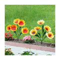 Yaocom 2 Pack Metal Flowers for Outdoor, Decorative Garden Stakes Yard Art, Outdoor Spring Garden Stake Summer Decor