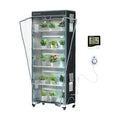 Indoor Greenhouse 6-Tier Plant Stand with Grow Lights & Cover | Fully Covered, Thermometer & Timer | 5 Sets T8 Lights