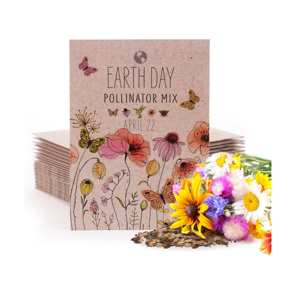 25 Earth Day 2025 Holiday Seed Packets (Wildflower Mix Seed Packets)