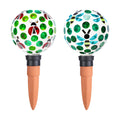 Plant Watering Globes Mosaic Self Watering Spikes 2 Pack | Indoor Outdoor Plants Automatic Terracotta Plant Waterer