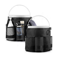 2 Pcs Bucket Organizer for 5 Gallon Car Wash Caddy Bucket Tool Bag with 6 Mesh Pockets for Cleaning Garden Fishing