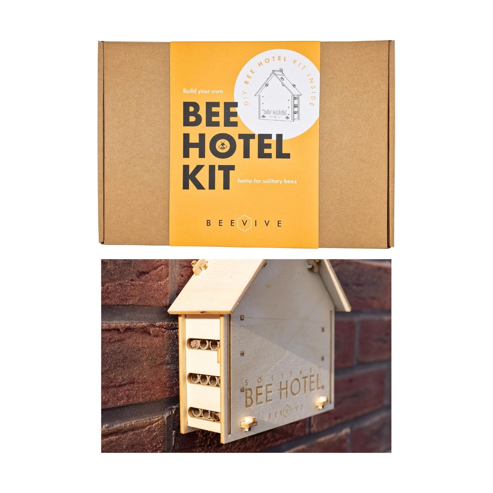 DIY Solitary Bee Hotel Kit – Make Your own Home for Wild Bees. Bee-Friendly Gift for Nature Lover. 190 x 215 x 70mm