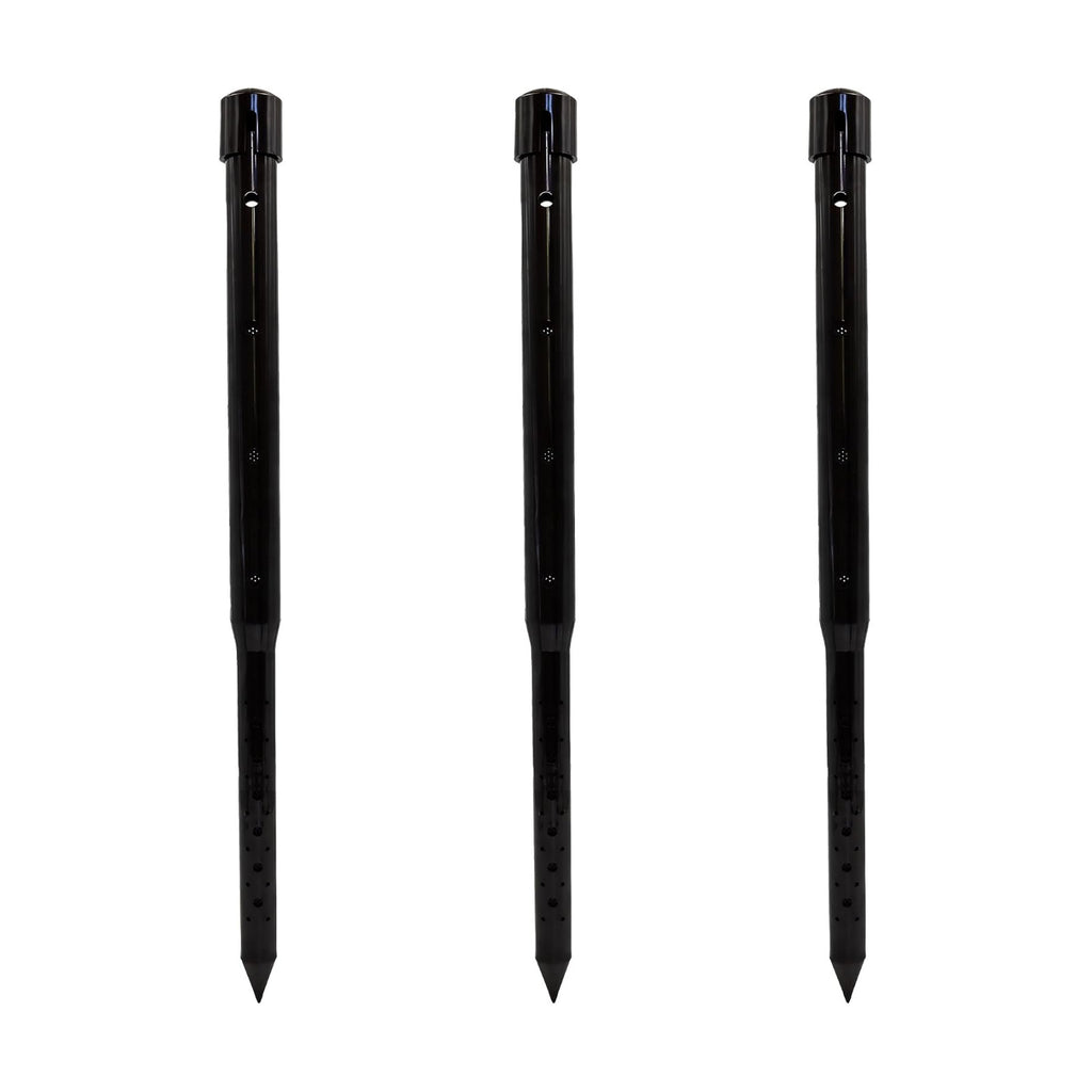 24" DEEP DRIP Watering Stake (3 Pack) (Black), 24GKDD