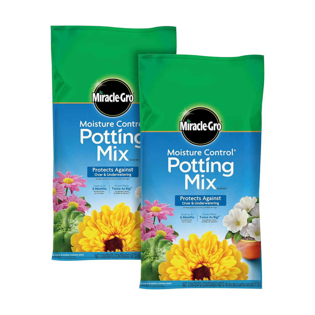 Gro Moisture Control Potting Mix, 16 qt. (2-Pack) | Plant Soil For Container Plants, Protects against Over- and