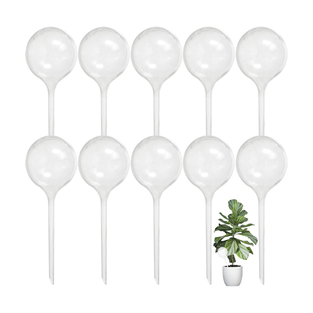 Jgalnim 10 PCS Large Clear Plastic Watering Globes,Plant Self-Watering Bulbs,Flower Automatic Water Device,Garden Waterer for Plant Indoor Outdoor Plants Flowers