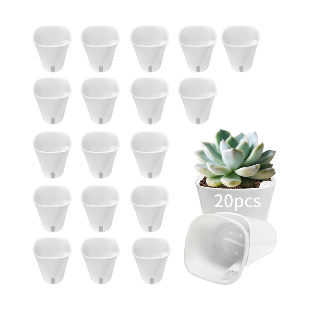 3" Self Watering Pots,20 Sets Self Watering Planter Pots for Indoor Plants with Water Level Indicator and Multiple