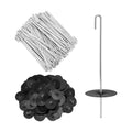QWORK 200-Pack Stainless Steel Solar Panel Guard Clips with Self-Locking Washers and J Hooks –UV-Protected, Animal