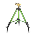 Triumpeek Impact Sprinkler on Tripod Base with Stakes, 1 Count | 360 Degree Large Area Coverage Irrigator, Extension