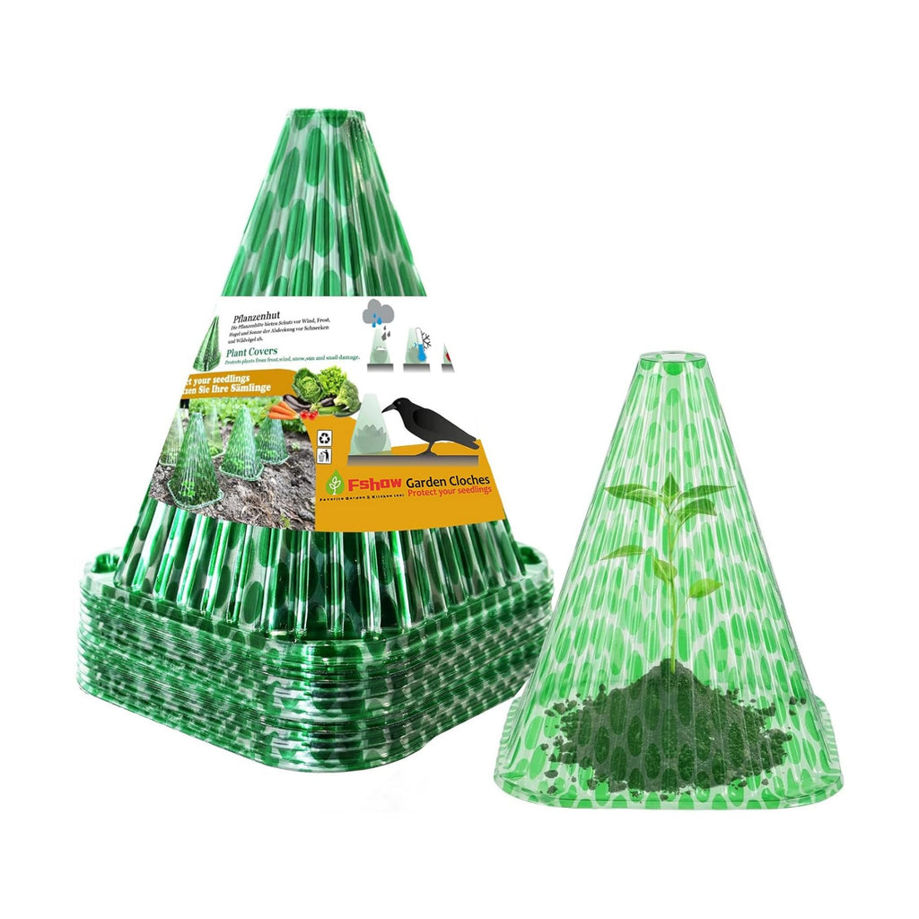 Fshow 40 Pack Garden Cloches for Plants, Reusable Bell Plant Cover, Plant Covers Protectors from Animals