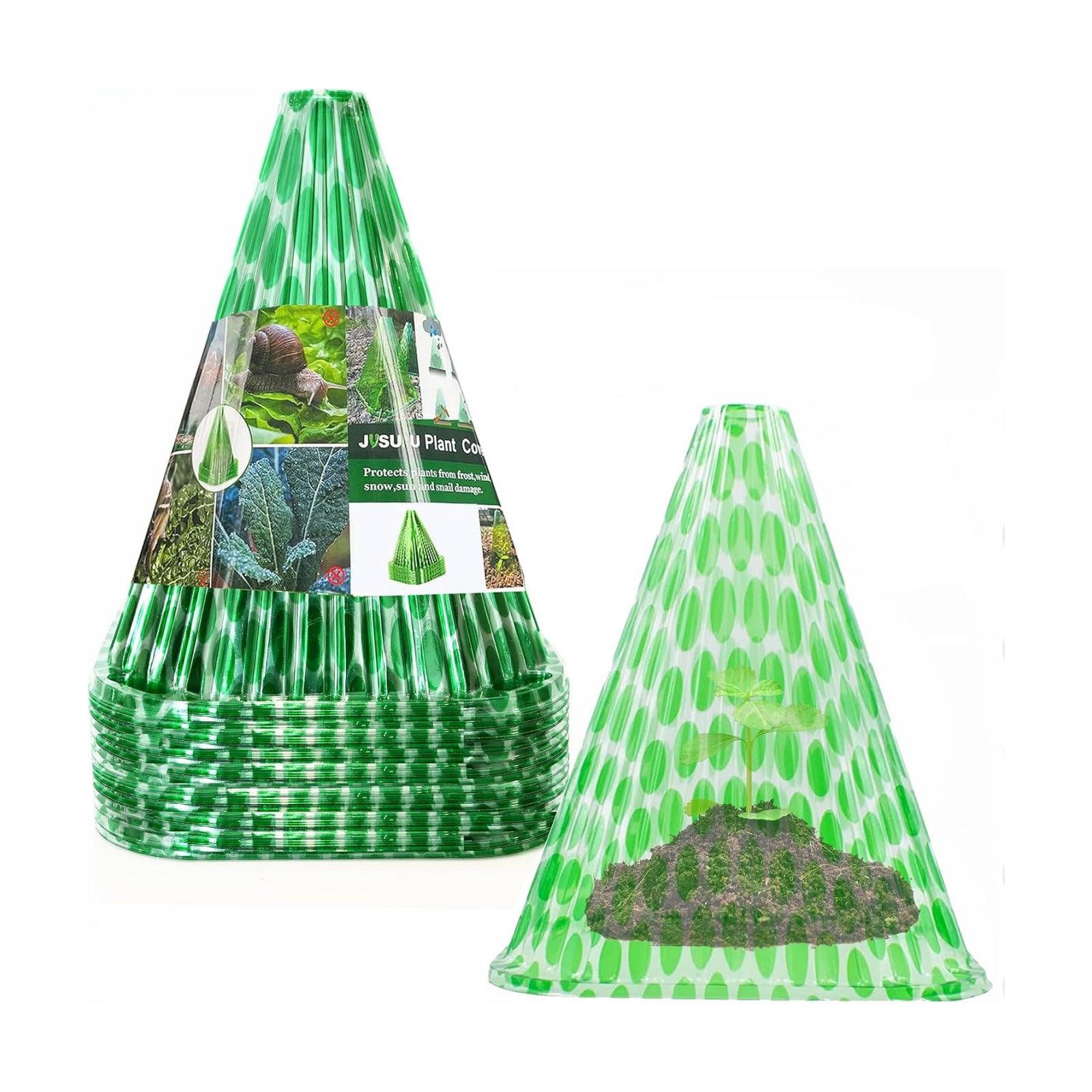 Pack 40 Garden Cloches for Plants, Reusable Bell Plant Cover | Plant Covers Protectors from Animals Snails /Birds