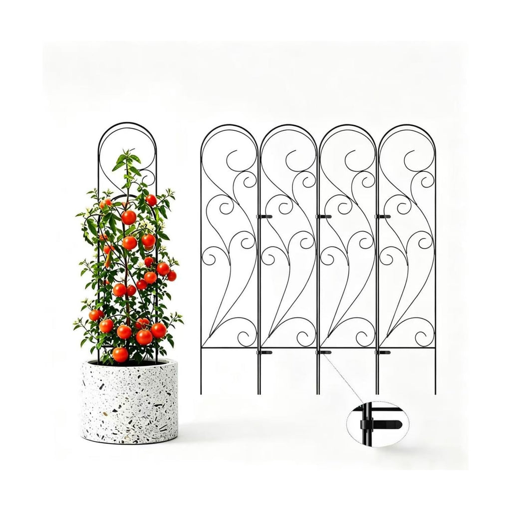 Zhongma 4 Pack 36" Metal Plant Trellis for Potted Plants Climbing,Indoor and Outdoor Fence Plant Support Trellis for