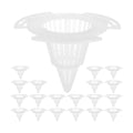 Solustre 20Pcs Cone Flower Pot Hole Mesh Pads PVC White
