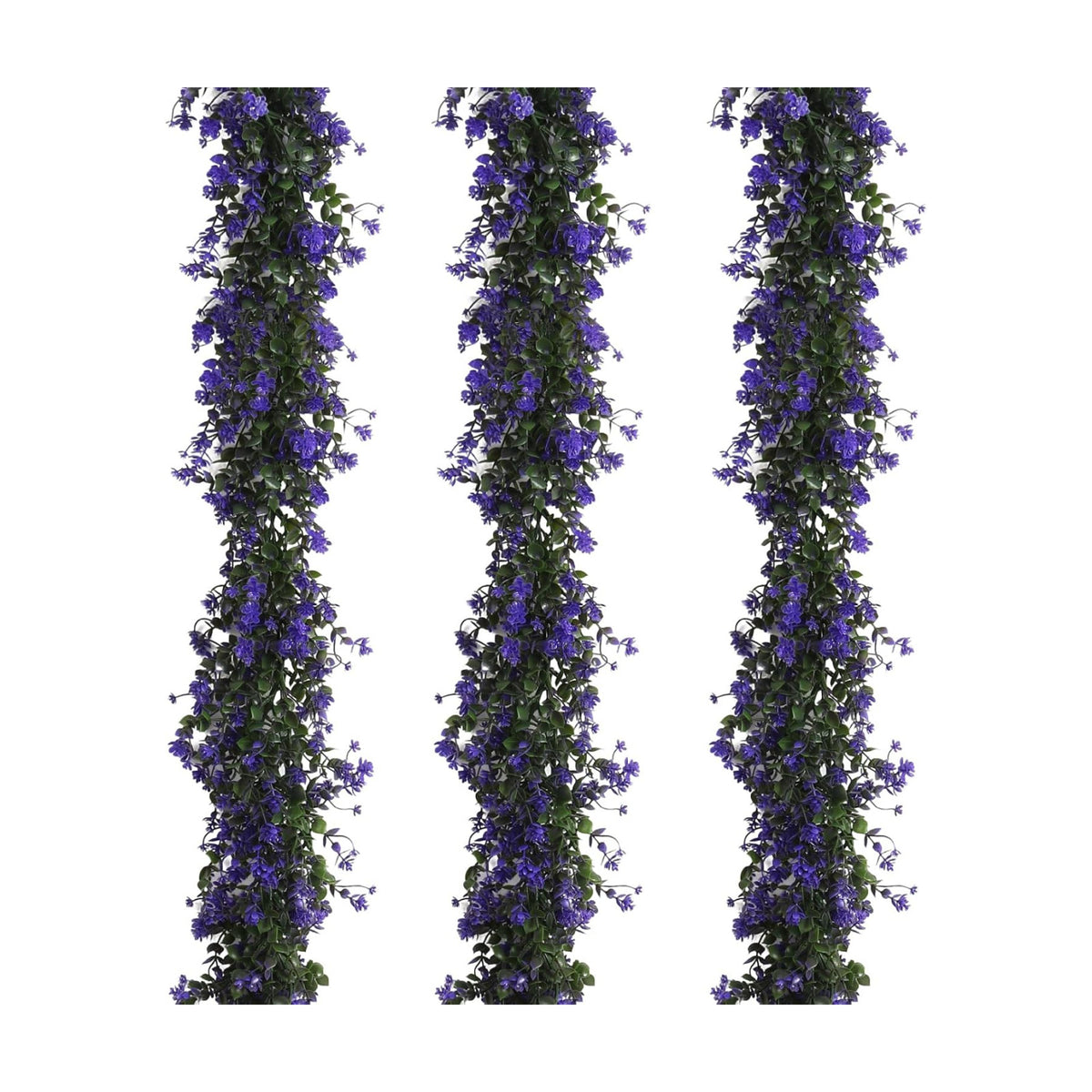 RECUTMS Fake Hanging Eucalyptus Garlands Artificial Purple Vines Plants