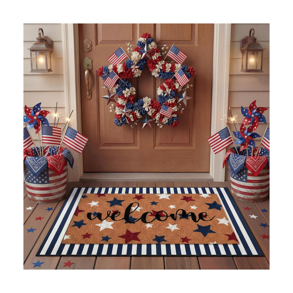 Tinideya 2 23.6 X 35.4 Inches Patriotic White Blue Brown