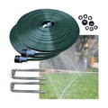 Watoo 2026 Sprinkler Hose & Soaker Hose for Yard - 100 FT Reinforced Flat Garden Hose with Holes, Heavy Duty No-Kink