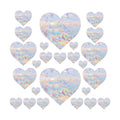 45PCS Heart Valentine's Day Window Clings Anti-Collision To Save Birds From Window Collisions, Non Adhesive Prismatic Window Clings