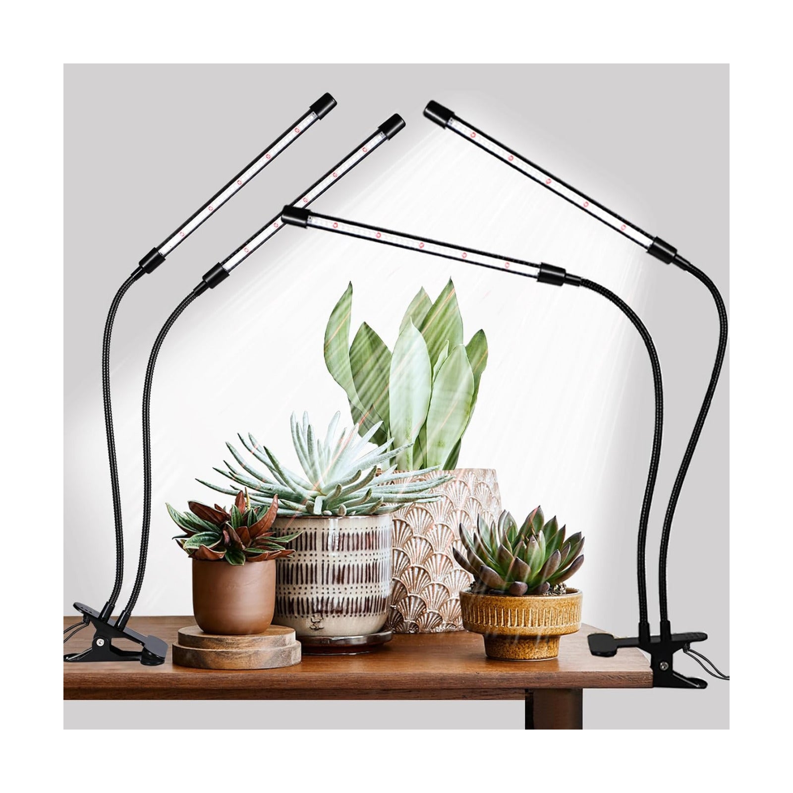 Black Grow Lights for Indoor Plants, 168 LEDs Clip Plant Lights, Full Spectrum LED Plant Growing Lamps with Flexible