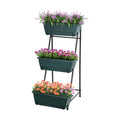 Raised Garden Bed 3 Tier Vertical Garden Planter Standing Garden Bed Planter Box Outdoor Herb Planter with Drainage
