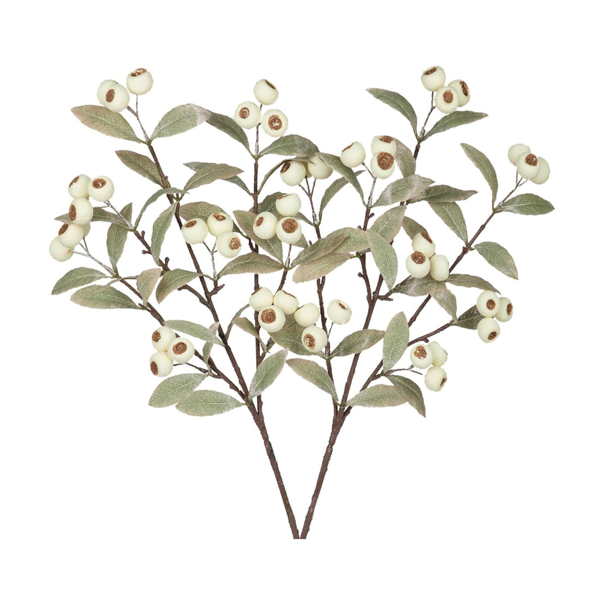 Artificial Fall Stem Fake White Hawthorn Berry Spray Autumn Home Décor