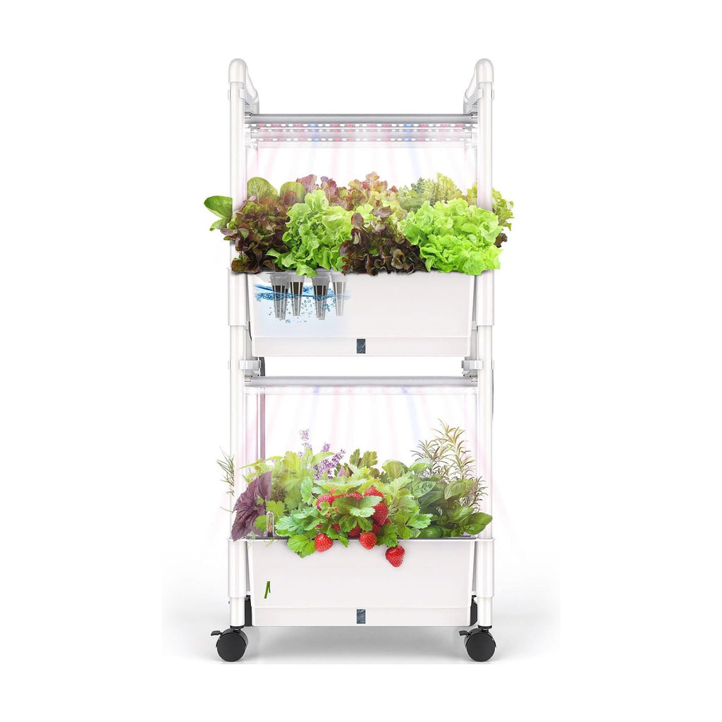 Hydroponics Growing System,AOONEG 28Pods Indoor Herb Garden with LED Grow Light,Hydroponics Growing System Kit with