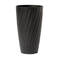 La Jolie Maison 24 Inch Tall Planter, Large Decorative Plant Pot, Black | Tall Round Planter for Indoor and Outdoor