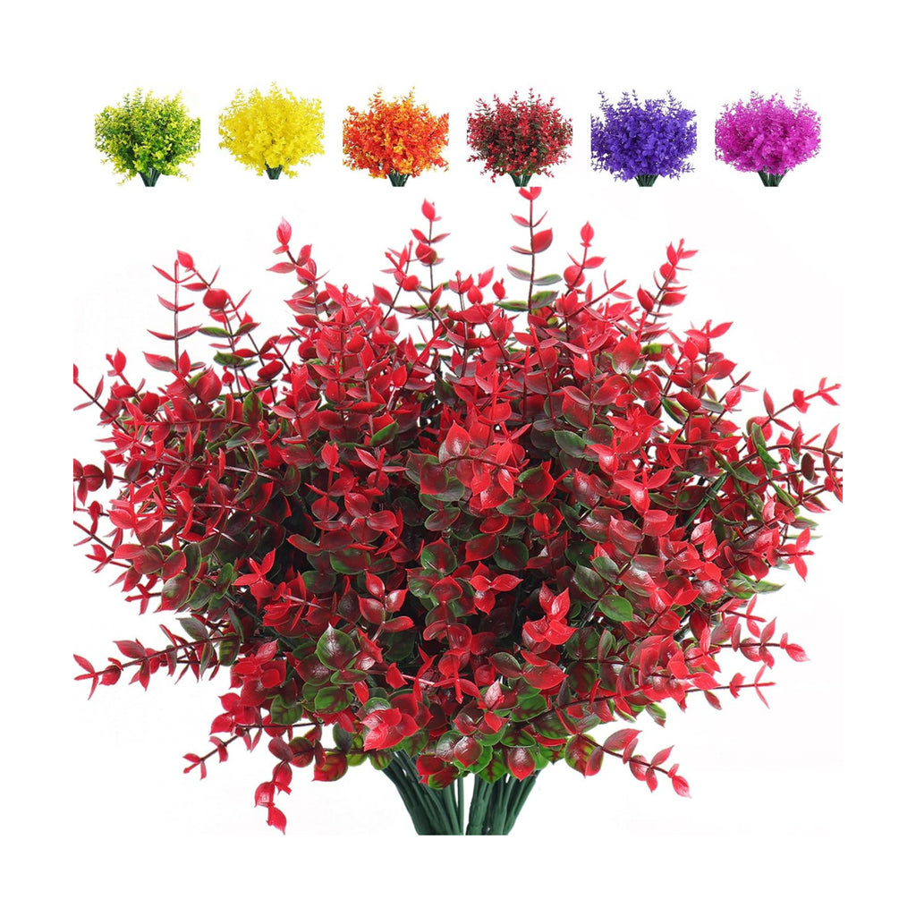 RECUTMS Ferns Artificial Plants Artificial Plants & Greenery Red Eucalyptus