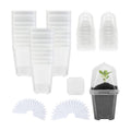 30 Sets Plant Nursery Pots with Humidity Domes, 3" Plastic Gardening Pot
